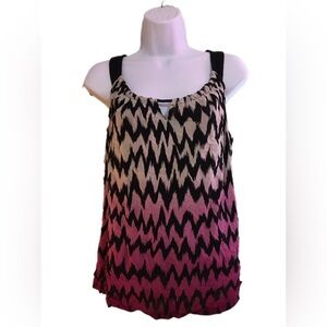 Chic Black and Pink Women's Top